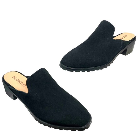 Blondo Sienna Black‎ Waterproof Suede Mule Loafers  **NWOB - Picture 7 of 11